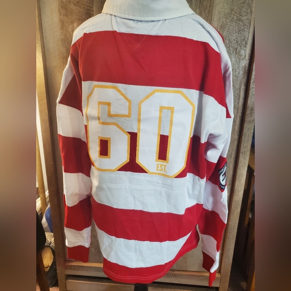 NEW Tommy Hilfiger Kansas City Chiefs KC Chiefs Mens Large Long Sleeve Shirt - Picture 2 of 10